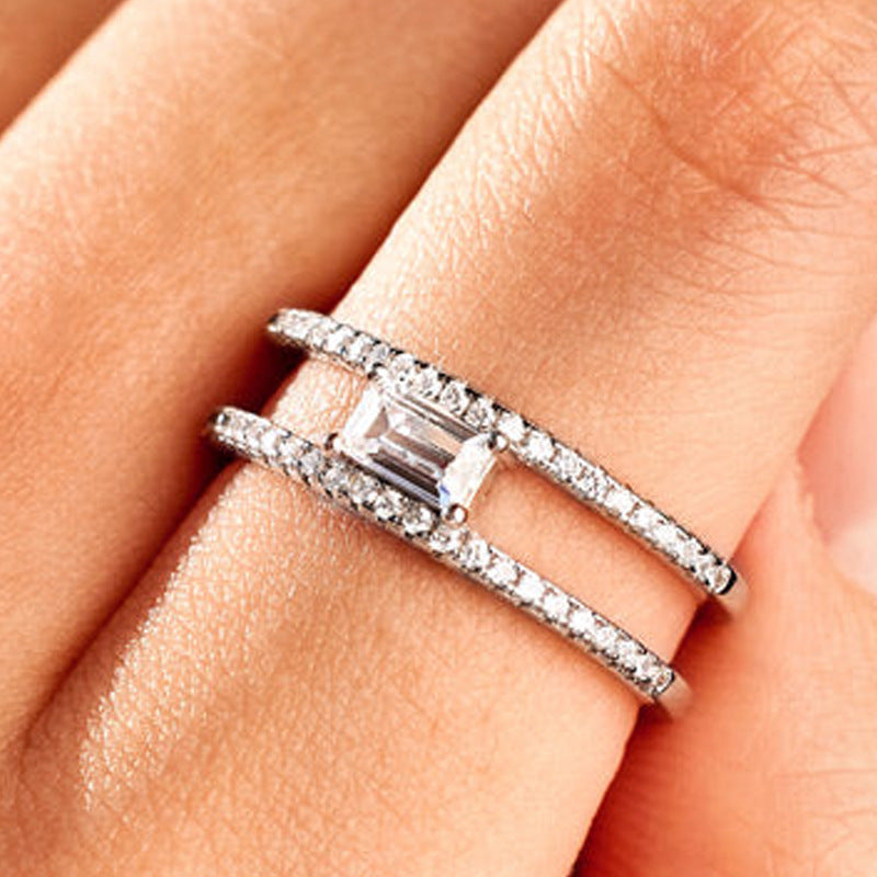 Ornament Geometric Square Women's Fashion Ring BY Sapphire Haven
