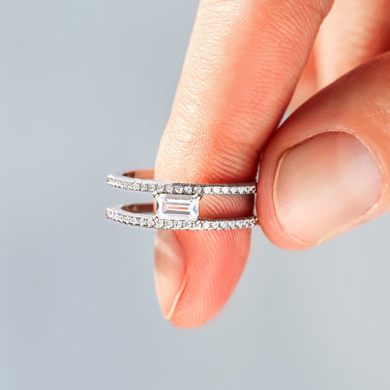 Ornament Geometric Square Women's Fashion Ring BY Sapphire Haven