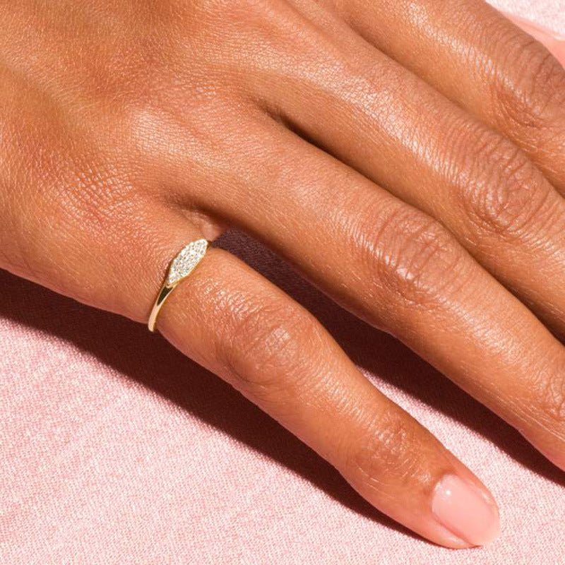 Women's Fashion Gold-plated Simple Thin Ring By Sapphire Haven