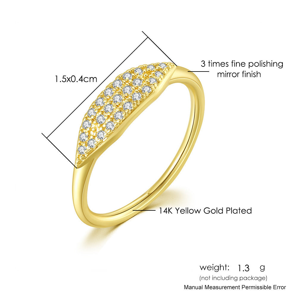 Women's Fashion Gold-plated Simple Thin Ring By Sapphire Haven