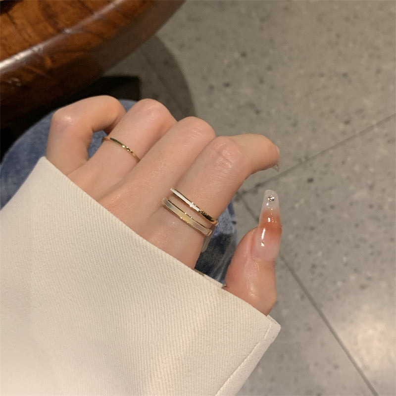 Women's Fritillaria Double Plain Ring By Sapphire Haven
