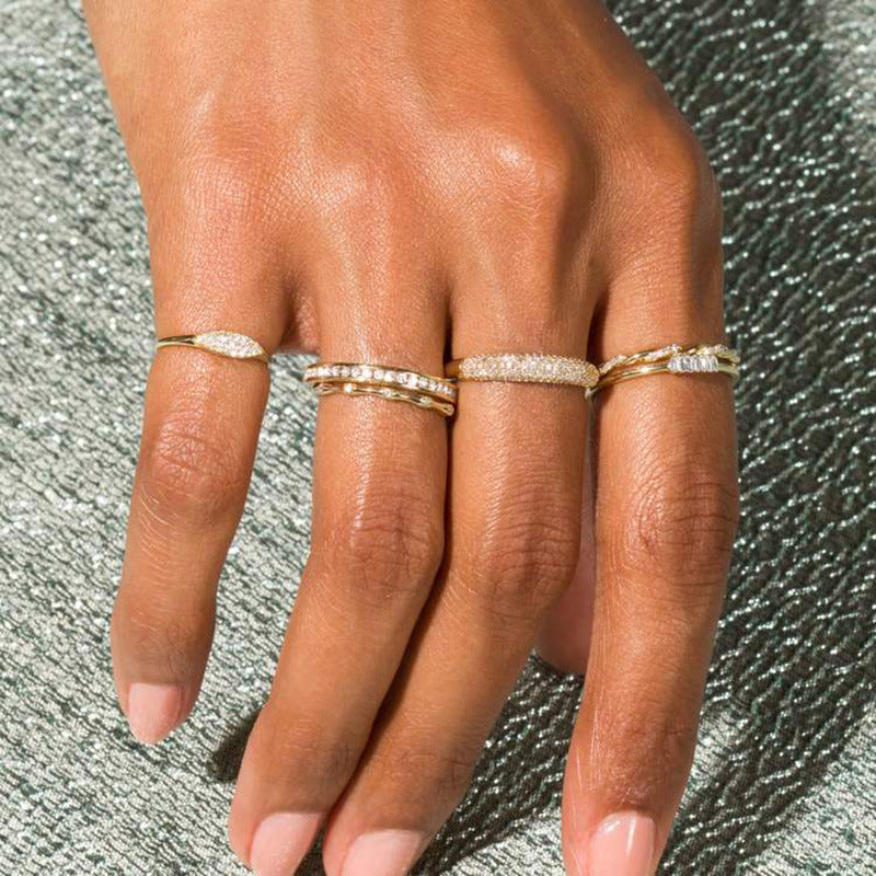 Women's Fashion Gold-plated Simple Thin Ring By Sapphire Haven